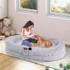 Washable Fluffy Human Dog Bed with Soft Blanket and Plump Pillow